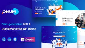 Onum (v1.2.16.13) SEO & Marketing Elementor WordPress Theme