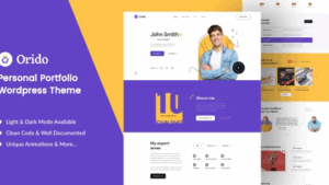 Orido v1.0 Personal Portfolio WordPress Theme