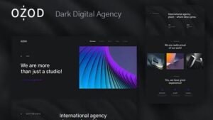 Ozod - Dark Digital Agency Elementor Template Kit