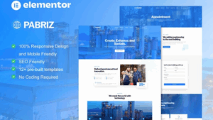 Pabriz - Engineering & Industrial Service Elementor Template Kit
