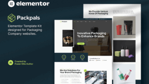Packpals – Packaging Company Elementor Template Kit
