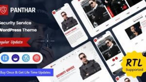 Panthar (v1.2.1) Private Security & CCTV Service WordPress Theme + RTL