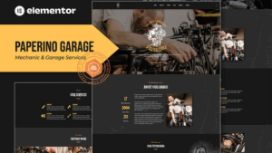 Paperino Garage - Mechanic Elementor Template Kit