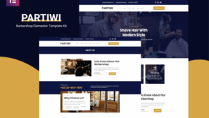 Partiwi - Barbershop Elementor Template Kit