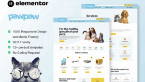 PawPaw - WooCommerce Pet Shop & Pet Care Elementor Template Kit