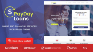 Payday Loans v1.1.5 Banking, Loan Business and Finance WordPress Theme