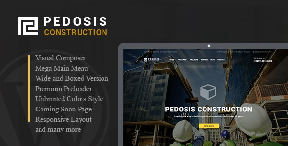 Pedosis v1.0 Construction Responsive WordPress Theme