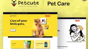 Pet Cute - Pet Care & Veterinary Elementor Template Kit
