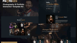 Photogen - Photography & Portfolio Elementor Template Kit