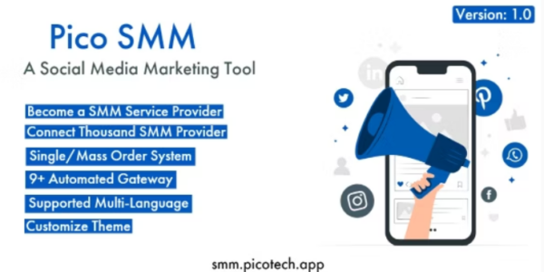 PicoSMM v1.0 - Social Media Marketing Script Panel [Activated]