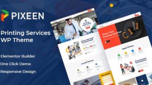 Pixeen v2.0.1 Printing Services Company WordPress Theme + RTL