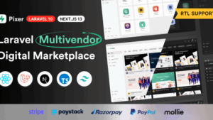 Pixer (v6.7.0) React Laravel Multivendor Digital Marketplace [Activated]