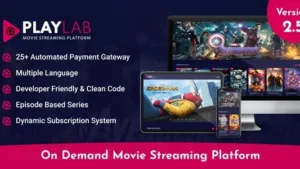 PlayLab v3.2 On Demand Movie Streaming Platform [Activated]