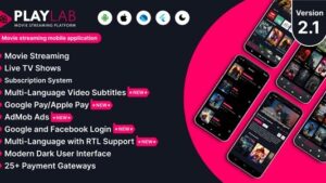 PlayLab v2.1 Cross Platform on Demand Movie Streaming Mobile Application