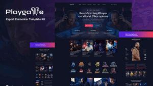 Playgame - Esports Elementor Template Kit