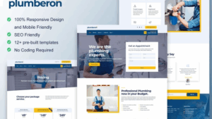 Plumberon - Plumbing Service Elementor Template Kit