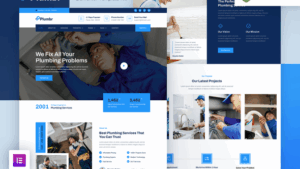 Plumbr – Plumbing Services Elementor Template Kit