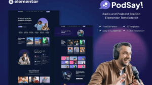 PodSay - Radio & Podcast Station Elementor Template Kit