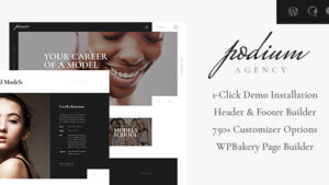 Podium v1.1.12 Fashion Model Agency WordPress Theme