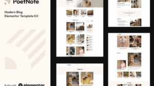 PoetNote - Modern Blog Elementor Pro Template Kit