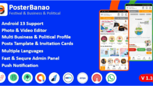 Fixed* Poster Banao (v2.0.0) Poster Maker ,Festival & Business & Political , AdBanao Clone Poster Maker App [Activated]