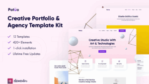 Potua - Creative Portfolio & Agency Elementor Template Kit