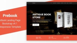 Prebook - eBook Landing Page Responsive Bootstrap