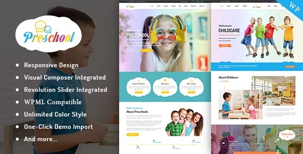Preschool (v3.6.8) Nurseries Kindergarten and School WordPress Theme