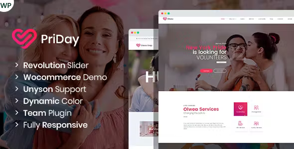 PriDay (v1.2.0) LGBT Community WordPress Theme