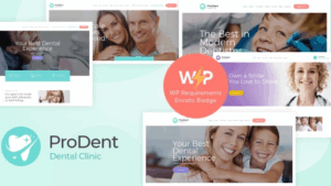 ProDent (v1.5.9) Dental Clinic & Healthcare Doctor WordPress Theme + Elementor + RTL
