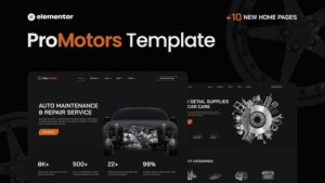 ProMotors – Car Service and Detailing Elementor Template Kit