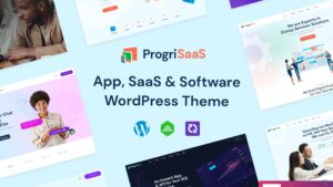 ProgriSaaS v1.1.11 Creative Landing Page WordPress Theme