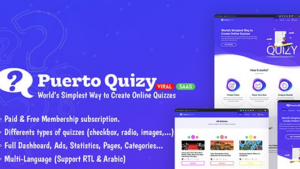 Puerto Quizy v1.1 Premium Quiz Builder Script SAAS
