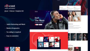 Qcast - Podcast & Music Elementor Template Kit