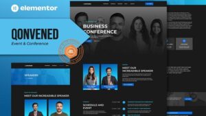 Qonvened - Event & Conference Elementor Template Kit