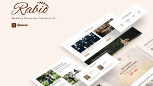 Rabio - Wedding Event Organizer Elementor Template Kit