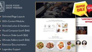 Ratatouille (v1.2.6) Restaurant WordPress Theme