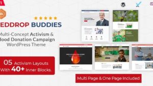 Reddrop Buddies (v1.3.1) Multi-Concept Activism & Blood Donation Campaign WordPress Theme