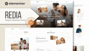 Redia - Elegant Wedding Theme Elementor Template Kit