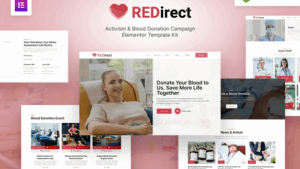 Redirect – Blood Donation Campaign & Activism Elementor Template Kit