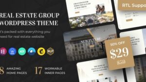 Reland (v1.5) Real Estate Group WordPress Theme + RTL