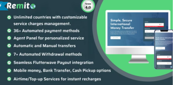 Remito v5.0 online money transfer script