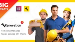 Renovation (v4.6.2) Repair Service, Home Maintenance Elementor WP Theme