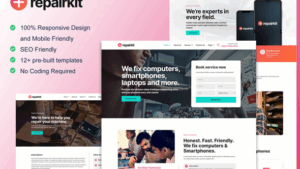 RepairKit - Mobile Phone & Computer Repair Elementor Template Kit