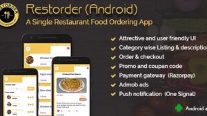 Restorder (Android) v1.3 A single restaurant food ordering app