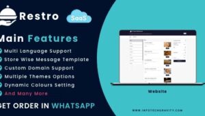 Restro SaaS v7.0 WhatsApp Online ordering system / Multiple Restaurants [Activated]