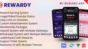 Rewardy v1.2 - Status App with Reward Points + PWA + Backend