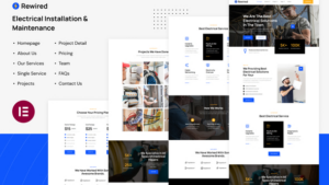 Rewired - Electrical Installation & Maintenance Services Elementor Template Kit