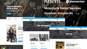Rhent - Motorcycle Rental Services Elementor Template Kit