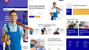 Rocee - Plumbing Service & Maintenance Elementor Template Kit